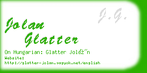 jolan glatter business card